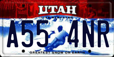 UT license plate A554NR