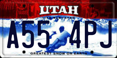 UT license plate A554PJ