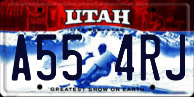 UT license plate A554RJ