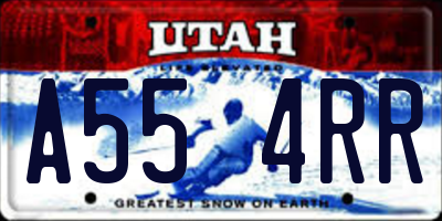 UT license plate A554RR