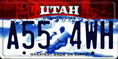UT license plate A554WH