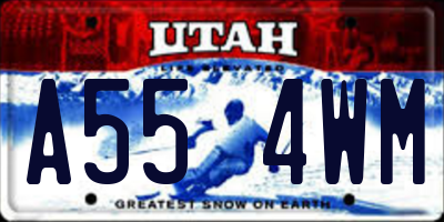 UT license plate A554WM