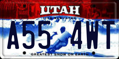 UT license plate A554WT
