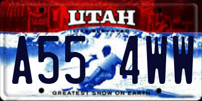 UT license plate A554WW