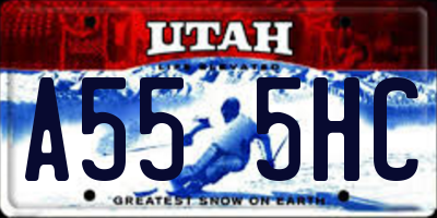 UT license plate A555HC
