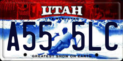 UT license plate A555LC