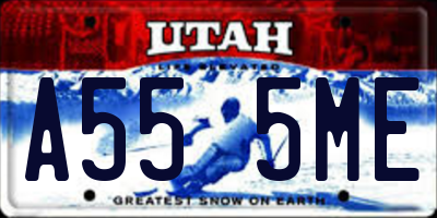 UT license plate A555ME