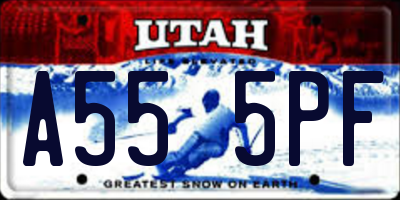 UT license plate A555PF