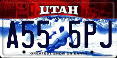 UT license plate A555PJ