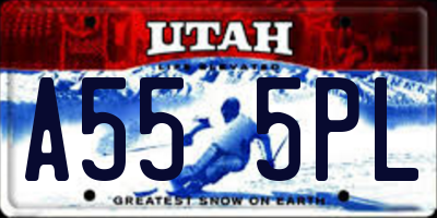 UT license plate A555PL