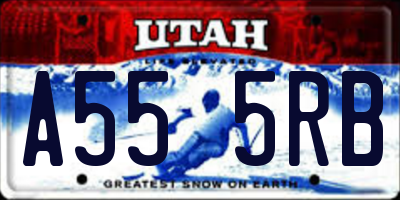 UT license plate A555RB