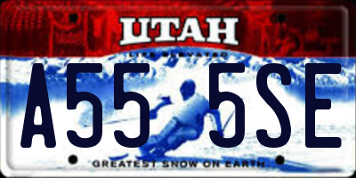 UT license plate A555SE