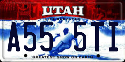 UT license plate A555TI