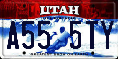 UT license plate A555TY