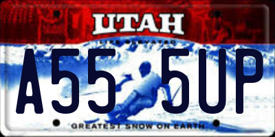 UT license plate A555UP