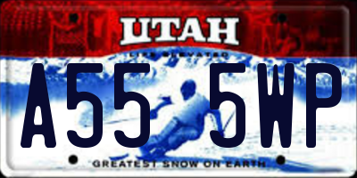 UT license plate A555WP