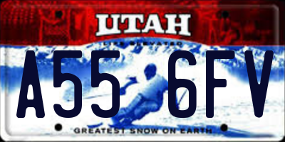 UT license plate A556FV