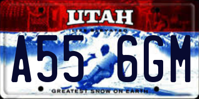 UT license plate A556GM