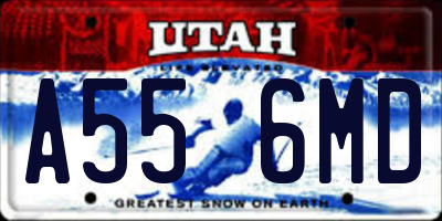 UT license plate A556MD