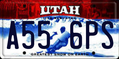 UT license plate A556PS