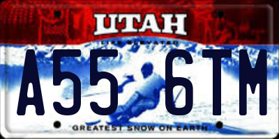 UT license plate A556TM