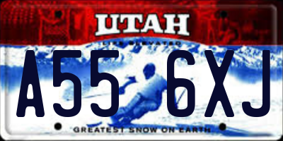 UT license plate A556XJ