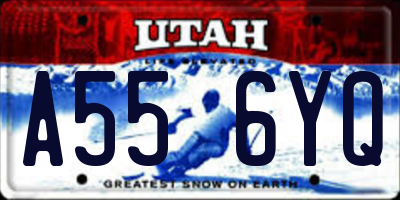 UT license plate A556YQ