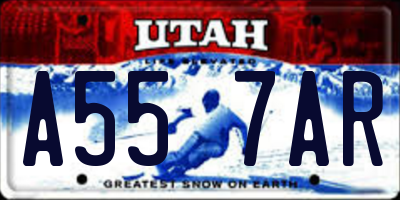 UT license plate A557AR