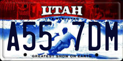 UT license plate A557DM