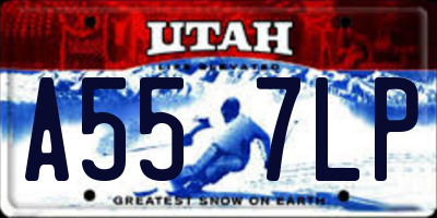 UT license plate A557LP