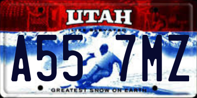 UT license plate A557MZ