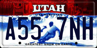 UT license plate A557NH