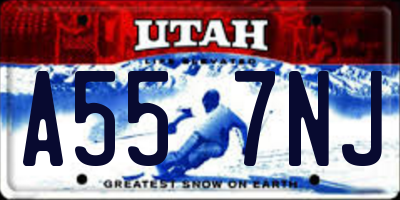 UT license plate A557NJ