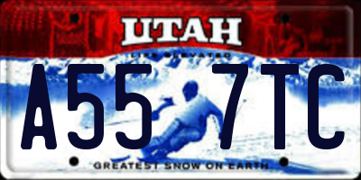 UT license plate A557TC