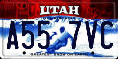 UT license plate A557VC