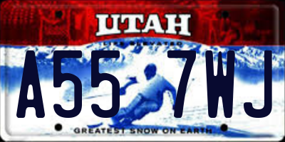 UT license plate A557WJ