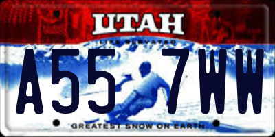 UT license plate A557WW
