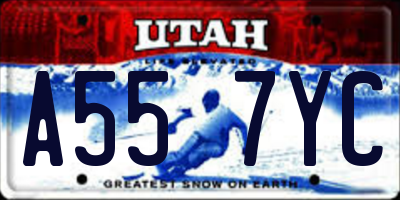 UT license plate A557YC