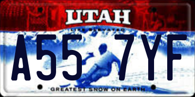 UT license plate A557YF
