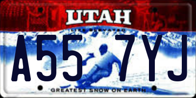 UT license plate A557YJ