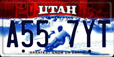 UT license plate A557YT