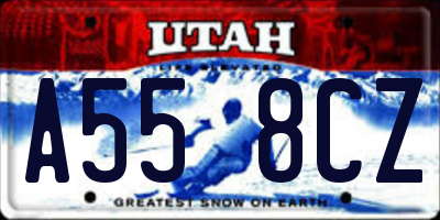 UT license plate A558CZ