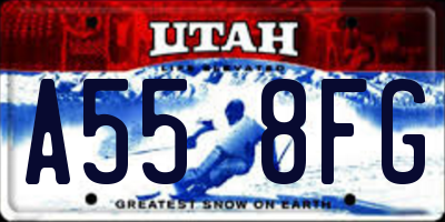 UT license plate A558FG
