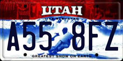 UT license plate A558FZ