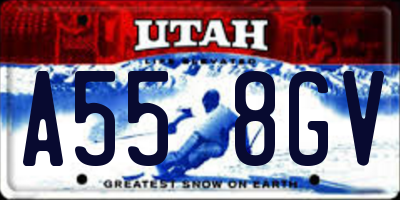 UT license plate A558GV