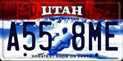 UT license plate A558ME