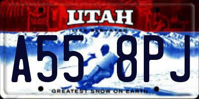 UT license plate A558PJ