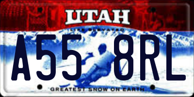 UT license plate A558RL
