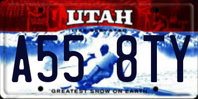 UT license plate A558TY