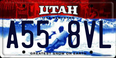 UT license plate A558VL